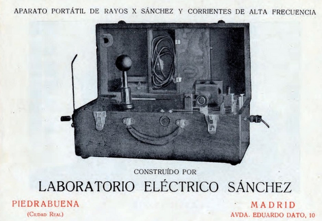 Primer aparato portátil de rayos X.