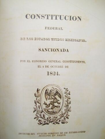 República Federal: Primer Presidente Guadalupe Victoria