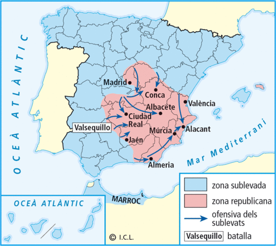 Situació dels fronts (març 1939)