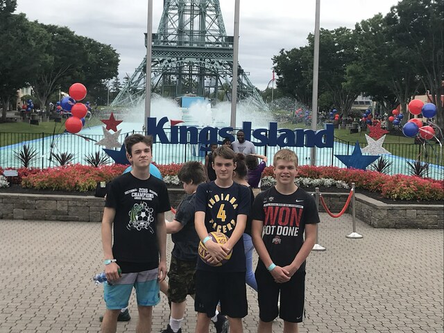 I went to kings island with eli.