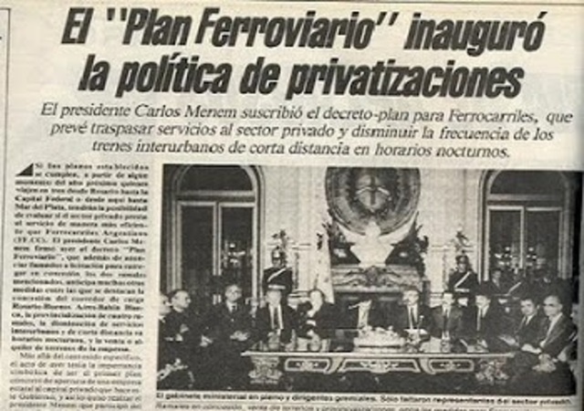 Privatización de los ferrocarriles