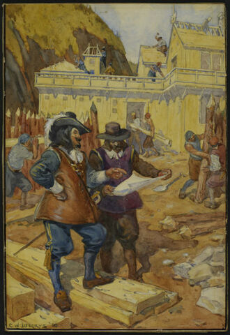 Fondation de Québec par Samuel de Champlain