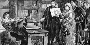 Creación de la imprenta por Gutenberg.