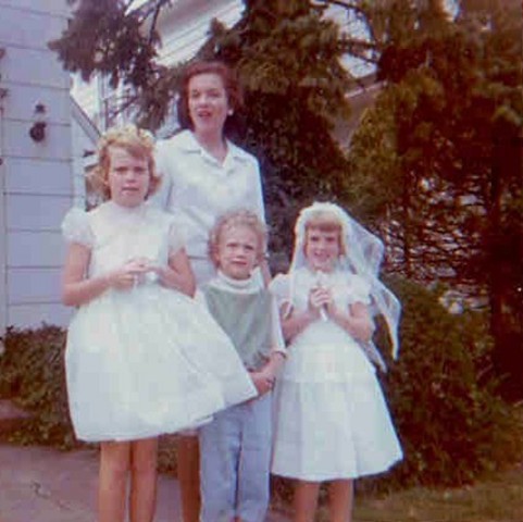 Mom poses with 2/3 of her children