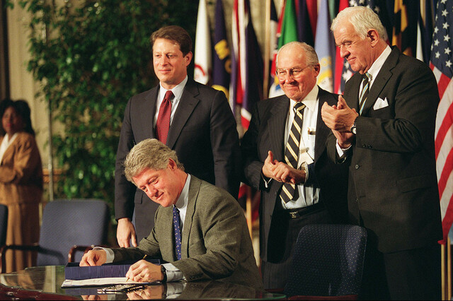 NAFTA created free trade between Mexico, the United States, and Canada