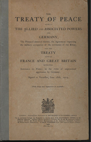Treaty of Versailles (End of WWI)