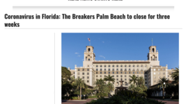 Timeline: MARCH 18th, The Breakers Closed in advance to COVID- 19
