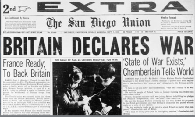 August 14 1914: Britain declared war against Germany WW1