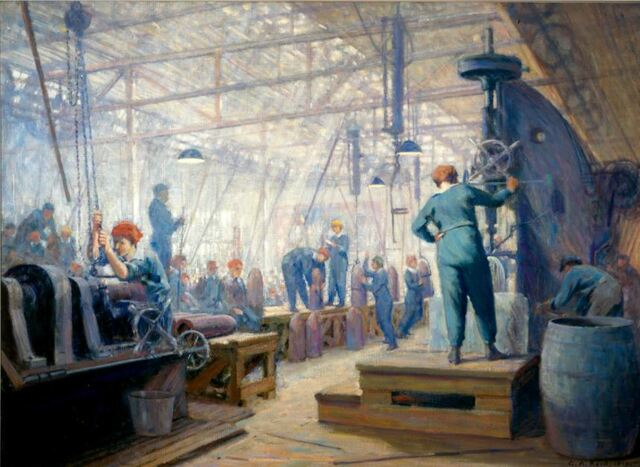 $ 1917: Women began entering the workforce