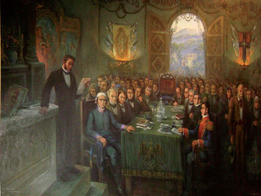 Se reúne el congreso Constituyente en Chilpancingo y Morelos presente. Los sentimientos de la Nación.