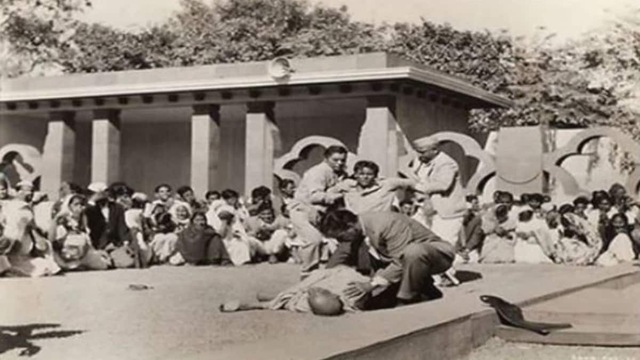 Just before Gandhi’s assassination