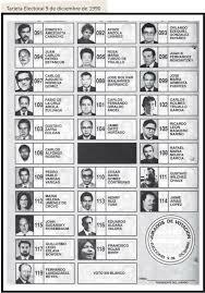 PRIMER TARJETON ELECTORAL