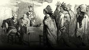 Native Americans leave the British