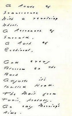 She started to write poetry