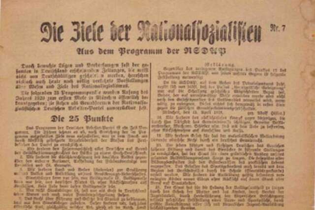 Hitler changes the name of the “German Worker Party” to “National Socialist German Worker Party” (Nazi)