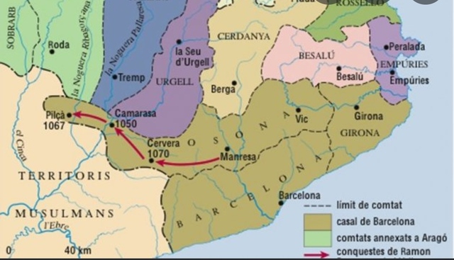 Unión de Aragón y los condados catalanes. Se formó la corona de Aragón