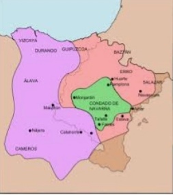 Division del reino de Pamplona