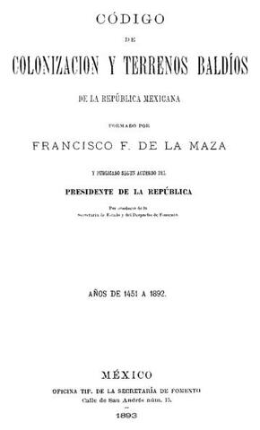 Promulgación de la ley de Baldíos