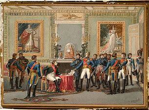 Abdicación de Napoleón. Luis XVIII, rey de Francia