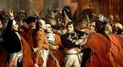 Golpe de Estado de Napoleón, con apoyo de los militares: se inicia el Consulado