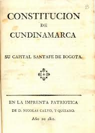 1811/Mar/30 - Constitución de Cundinamarca