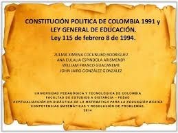 constitución política ley general de educación