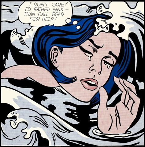 "Drowning Girl" by Roy Lichtenstein