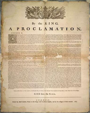 The royal proclamation