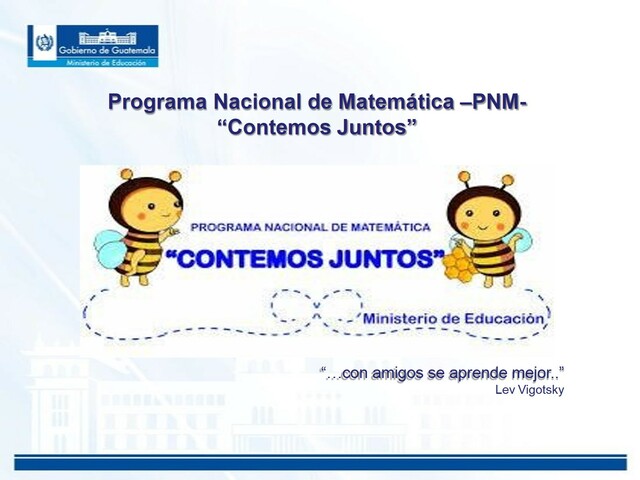 Programa Nacional de Matemática “Contemos Juntos”