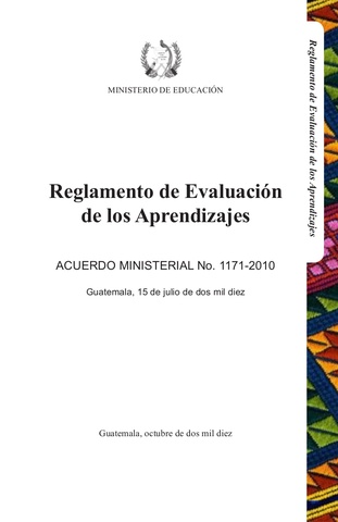 Reglamento de evaluación de los aprendizajes