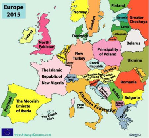 The map of Europe