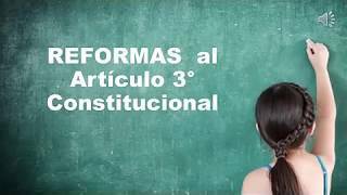 Modificación del articulo 3ro de la constitución