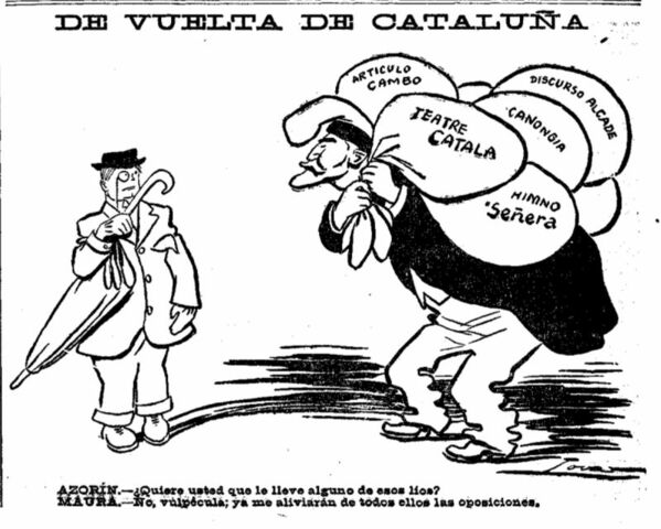 Caricatura dedicada a Azorín