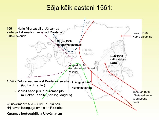 Sõja käik aastani 1561