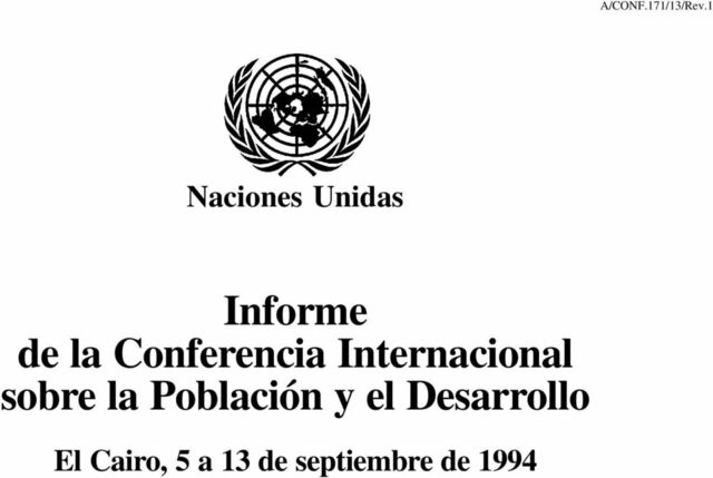 CONFERENCIA INTERNACIONAL SOBRE POBLACIÓN. EL CAIRO