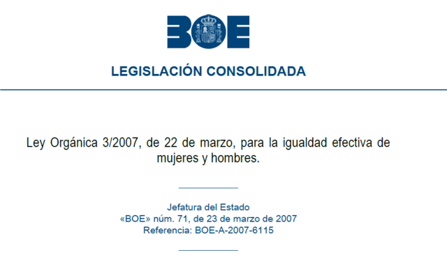 LEY DE IGUALDAD EFECTIVA DE MUJERES Y HOMBRES ESTATAL