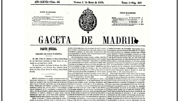 Aprobación del Concierto Económico Vasco.