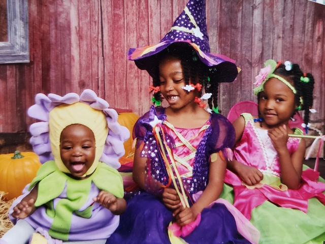 Mi hermanas y yo teníamos fotos tomadas en Halloween