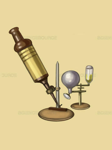 Robert Hooke added an oil lamp to improve the microscope