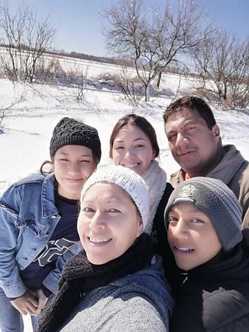 con mi familia en la ultima nevada del 2020