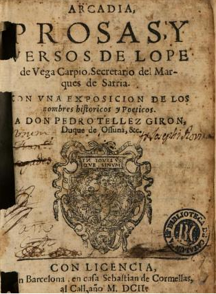 Lope de Vega publica La Arcadia y La Dragontea.