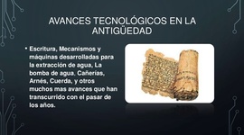 Timeline: AVANCES TECNOLÓGICOS EN LA ANTIGÜEDAD