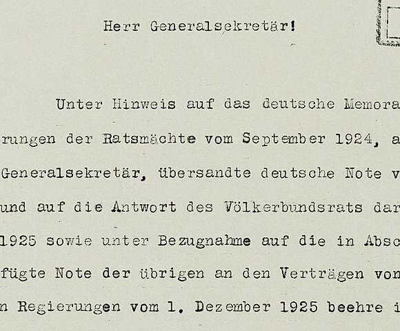 Alemania fue admitida en la sociedad de Naciones