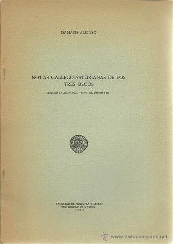 «NOTAS GALLEGO-ASTURIANAS DE LOS TRES OSCOS»