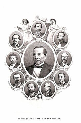 Juárez y su gabinete
