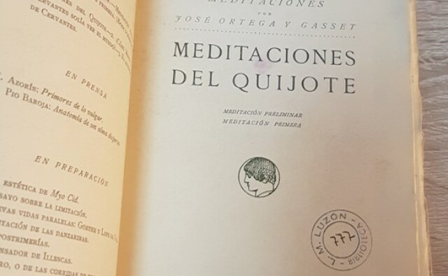 Publicación de «Meditaciones del Quijote»