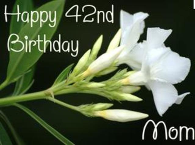 Not only my mom's 42nd birthday, but also the day we moved back to Spartanburg, SC.