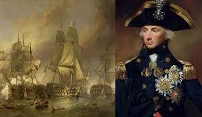 La battaglia di Trafalgar contro gli inglesi guidati dall'ammiraglio Nelson