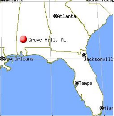 Alex and I move to Grove Hill, AL where his parents live.