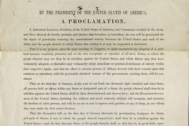 Lincoln Signs the Emancipation Proclamation